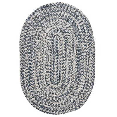 Colonial Mills Howell Tweed Braided Rug, Lake Blue 2x3, Oval Shape