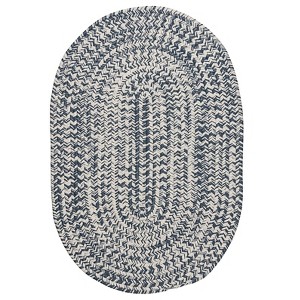 Colonial Mills Howell Tweed Braided Rug, Lake Blue 2x3, Oval Shape - 1 of 4