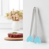 Unique Bargains Pcs Food Tongs Heart-Shaped Ice & Food Tongs Dishwasher Safe Stainless Steel Silicone 5 Inch 1 Pcs - 2 of 3