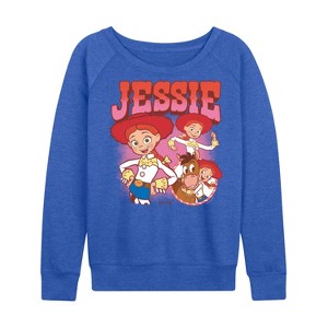 Women's - Toy Story - Jessie And Bullseye Lightweight French Terry Wide Neck Long Sleeve Graphic Shirt - 1 of 3
