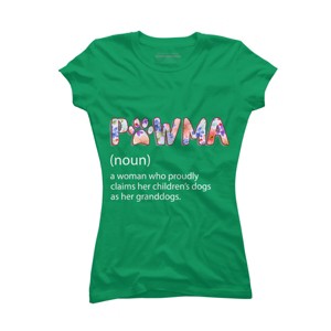 Junior's Design By Humans Grandmother Loves Grandogs Pawma By littlesenh1 T-Shirt - 1 of 2