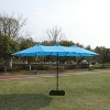 15x9ft Large Double-Sided Rectangular Outdoor Twin Patio Market Umbrella with light and base - 4 of 4