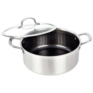 Brentwood 3-Ply Hybrid Non-Stick Stainless Steel Dutch Oven with Tempered Glass Lid - 1 of 4