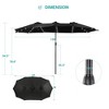 Sonkuki 15x9ft LED Double-Sided Patio Market Umbrella Aluminum Large Canopy - 3 of 4