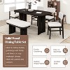 6 Piece Dining Table Set Dining Set Kitchen Table Set with Upholstered Chairs and Bench, Farmhouse Rustic Style, Natural/Espresso-ModernLuxe - 2 of 4