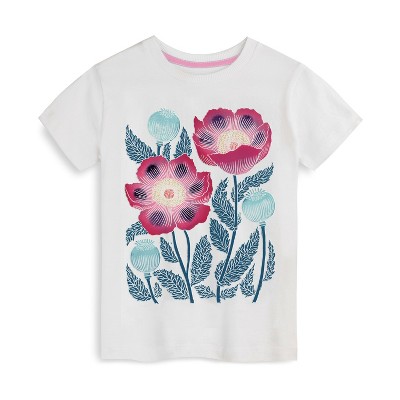 Mightly Toddler Fair Trade Organic Cotton Girls Graphic Short Sleeve T-Shirt