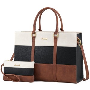Laptop Bag for Women, 15 Inch Work Bags for Women, Vintage Leather Laptop Tote Bag - 1 of 4