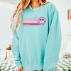S.W.Smiley Love Retro Heart Eyes - Women's Lightweight Garment Dyed Sweatshirt - 2 of 4