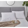 Cotton Quilted White Goose Feather and Down Pillow 2pk White - Blue Ridge Home Fashions: 233 Thread Count, Standard/Queen Size - 2 of 4
