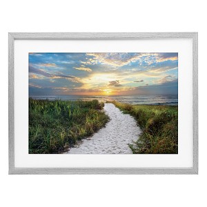 Stupell Industries Morning Trail To Beach Framed Print Under Glass - 1 of 4