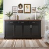TiramisuBest 63" Fluted Sideboard Buffet Cabinet, Farmhouse Coffee Bar Cabinet with 4 Doors & 3 Drawers for Kitchen, Dining & Living Room - 2 of 4