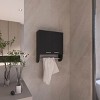 GlasFlength Bathroom Storage Cabinets Modern Medicine Cabinet with Towel Holder Elegant Simple Design for Bathroom, Black, 5.1"*17.4"*20.3" - 2 of 4