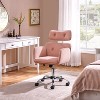 Yaheetech Velvet Rolling Swivel Computer Chair with Arms - 2 of 4