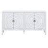NicBex Retro Decorative Storage Cabinet, Sideboard Buffet Cabinet with Storage Pantry Cabinet with Circular Groove Design for Entryway, Living Room - 2 of 4