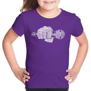 LA Pop Art 90's Rappers - Girl's Word Art T-Shirt - 1 of 4