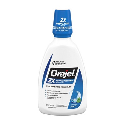 Image of Orajel Mouth Sores Antiseptic Rinse - 16 fl oz