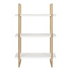 20" x 30" Leigh Wood and Metal Wall Shelf White/Gold - Kate & Laurel All Things Decor - 2 of 4