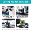 iMountek"360º Rotatable USB Car Cooling Fan with 3 Speeds for Dashboard, Backseat, and Window Clip"Black - 3 of 4