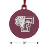 Fordham University Primary Logo Aluminum Holiday Christmas Tree Ornament - 3 of 4