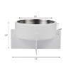 THE LICKER STORE Intersecta Small/Medium Concrete & Stainless Steel Bowl 16oz (2 Cups) w/ Metal Stand Pet Feeder - 4 of 4