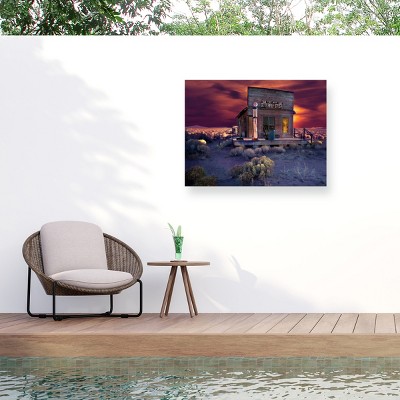 Trademark Fine Art - Hans Repelnig Late Night Shopping Matted Framed Art