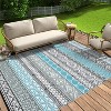 Coucheta Reversible Outdoor Rug , Waterproof Plastic Straw Patio Mat for Camping, RV & Deck, Easy Clean & Portable,Multi-Color & Size - 3 of 4