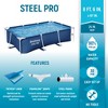 Bestway Steel ProRectangular Metal Frame Above Ground Outdoor Backyard Swimming Pool - 2 of 4