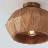 Capital Lighting Nadeau 1 - Light Semi-Flush Mount in  Light Wood/Patinaed Brass - 3 of 4