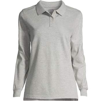 School Uniform Young Women's Long Sleeve Mesh Polo Shirt