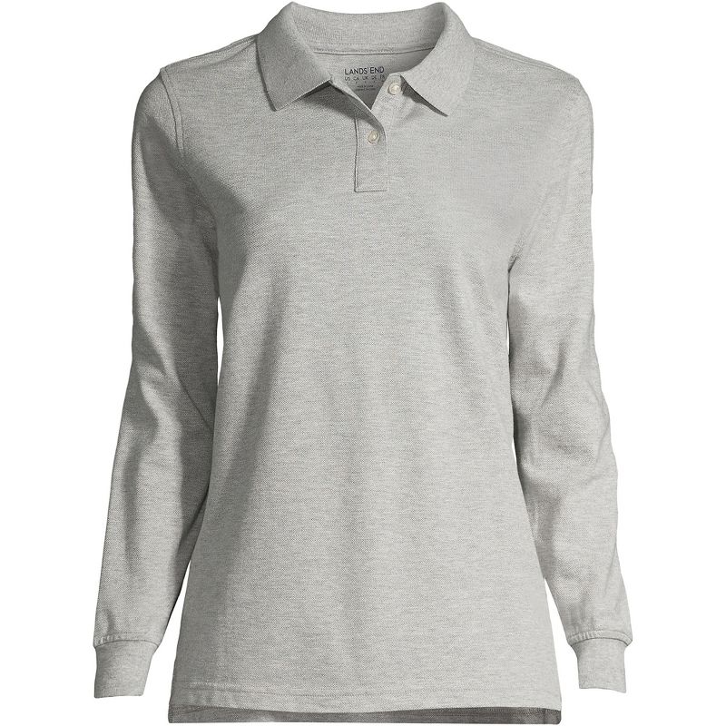 School Uniform Young Women's Long Sleeve Mesh Polo Shirt, 1 of 3