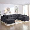 Mjkone 136" U-Shaped Modular Corduroy Sectional Sofa,Modern 7-Seater Deep Seats Sofa with Movable Ottoman - 3 of 4