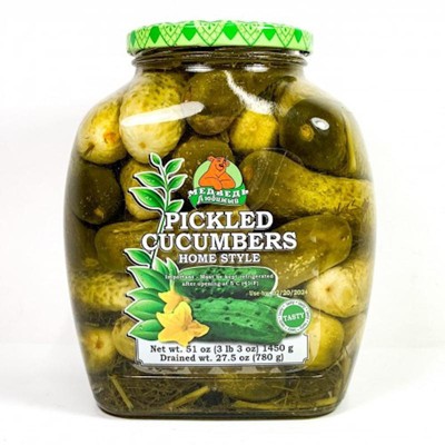 Medved Lubimiy Pickled Home Style Cucumbers 1450g - Flavorful Cucumbers Preserved In Traditional Brine For A Tasty Snack Or A