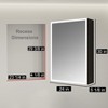 LED Bathroom Medicine Cabinet with Mirror, Surface or Recessed Mount, Defogger, Memory Function, 3-Color Lighting, USB & Outlet, Dimmer - 2 of 4