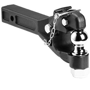 VEVOR Pintle Hook, 16000 lbs Towing Capacity, Pintle Hook Hitch for 2-inch Hitch Hook Military Receiver, Combination 2-inch Hitch Ball, Black - 1 of 4