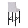 WestinTrends 29" Upholstered Linen Fabric Tufted Bar Stool Chair, Light Gray - 4 of 4
