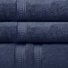 SEVOBAL Bath Towel and Washcloth Sets Antimicrobial Ultra Soft Feather Touch 6 Piece Cotton for Bathroom, Navy, 10.24"*14.17"*8.27" - 4 of 4