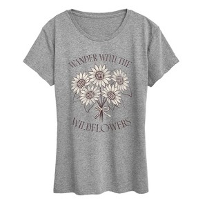 Women's - Instant Message - Wander Wildflowers Short Sleeve Graphic T-Shirt - 1 of 4