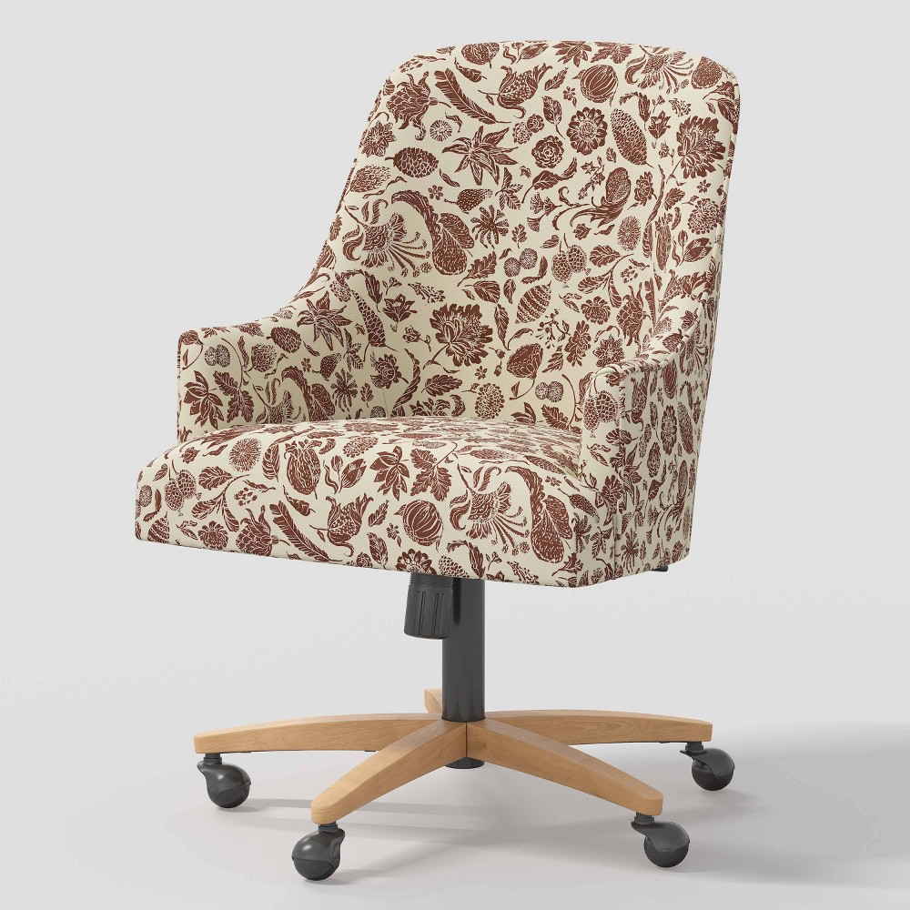 Photos - Computer Chair Santa Monica Office Chair Marguerite Floral Maroon - Threshold™ designed w