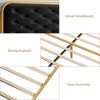 Iron Frame Velvet Sponge KING Bed, LF Diamond Tufted Design, Skin-friendly & Breathable, Sturdy & Durable, 2 Color Options - 2 of 4