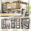 Aheaplus Reversible L-Shaped Computer Desk with Storage Shelf, Home Office Desk with Charging Station, Led Light - 4 of 4