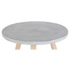 Wood Fiber Clay Patio Accent Table - Olivia & May: Round Concrete Top, Fade-Resistant, Outdoor Pedestal Design - 2 of 3