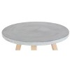 Wood Fiber Clay Patio Accent Table - Olivia & May: Round Concrete Top, Fade-Resistant, Outdoor Pedestal Design - image 2 of 3