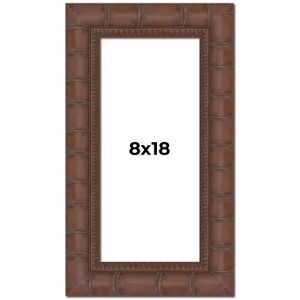 PosterPalooza | 8x18 Wide Bamboo Picture Frame, UV Acrylic, 4 Finishes - Brown, Black, Silver, and Natural - 1 of 4