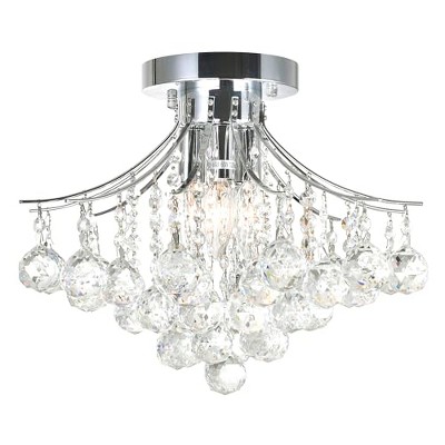 CWI Lighting Princess 4 Light Flush Mount With Chrome Finish