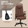 Resenkos Computer Desk Chair, Massage Office Chair, Heated Reclining Computer Chair With 6 Vibration Points, Brown - 4 of 4