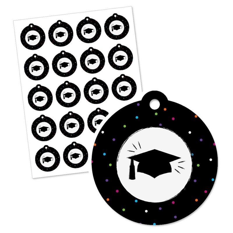 Big Dot of Happiness Hats Off Grad - Graduation Party Favor Gift Tags (Set of 20), 2 of 5
