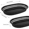 Aoibox 50 Pack Plastic Fast Food Serving Baskets, Oval Food Serving Basket for Bread, Fruits, Hot Dogs, BBQ, Fries, Black - 2 of 4