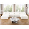 Oversized 142.5" Chenille Modular U-Shaped Sectional Sofa with Cylindrical Cushios and Storage Seat, 6-Piece Free combination Sofa - 2 of 4