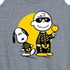 Women's - Peanuts - Charlie And Snoopy Skeleton Graphic Racerback Tank - 2 of 4