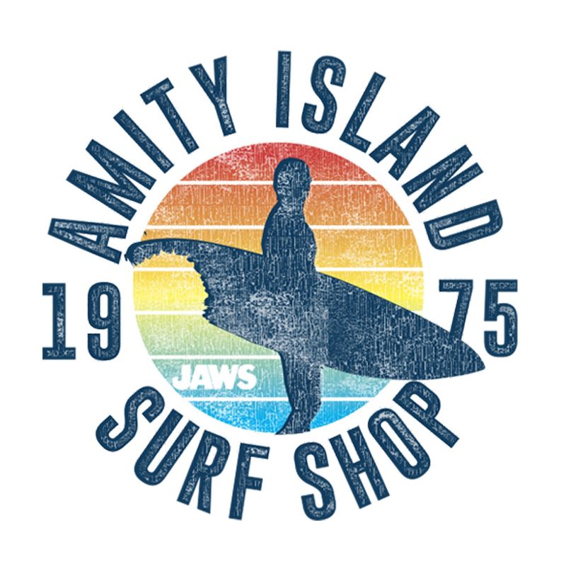Men's Jaws Retro Amity Island Surf Shop Pull Over Hoodie, 2 of 5